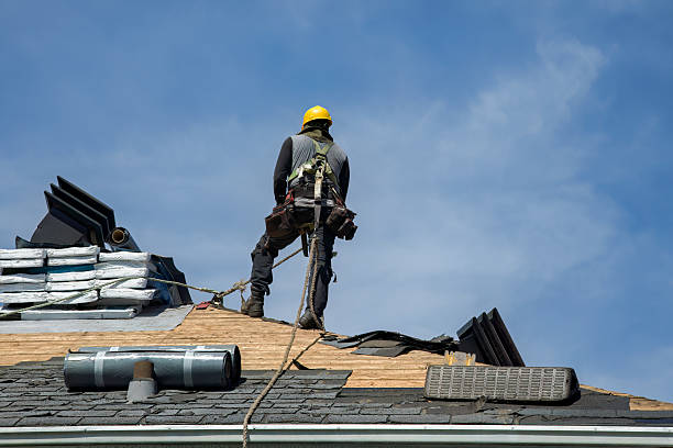 Professional Gutter Installation technician working in Sparland, IL